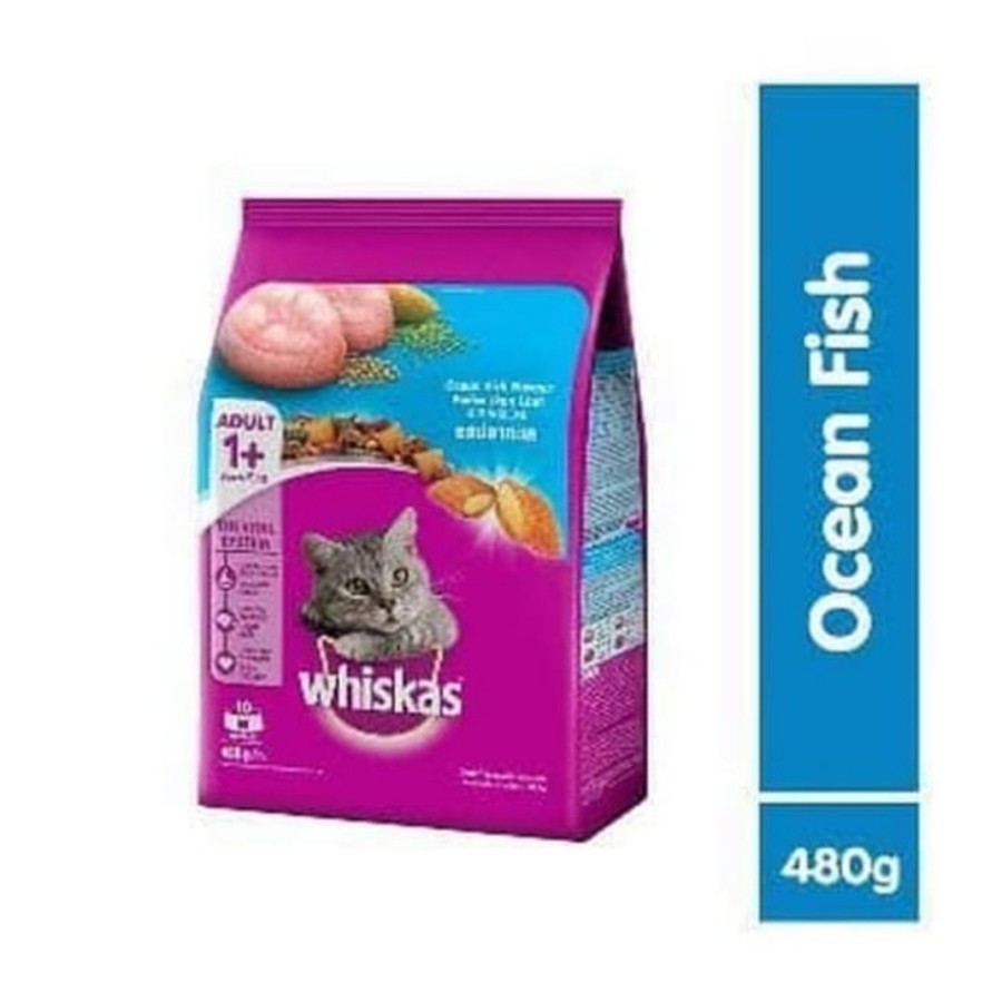 Whiskas 480 gr Makanan Kucing Kering Rasa Ocean Fish